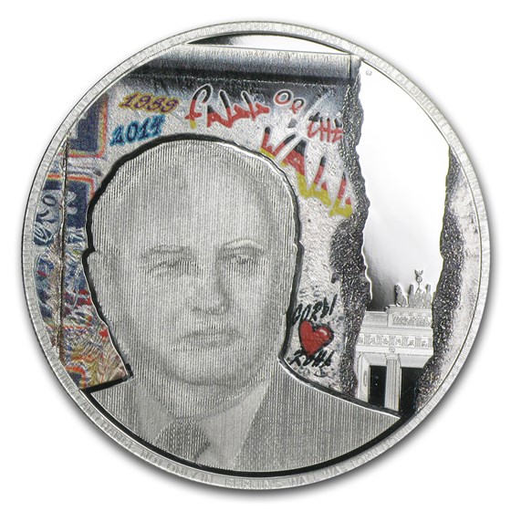 2014 Palau Proof Silver $5 The Fall of The Berlin Wall 2014 Palau Proof Silver $5 The Fall of The Berlin Wall
